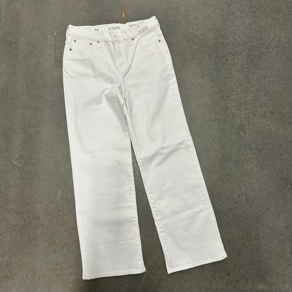 NWT J Crew '96 Wide Jeans 29 White Stretch Low Rise Slim Womens CH843 sz 26